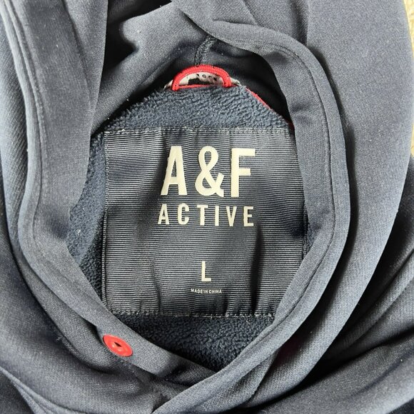 Abercrombie and Fitch Active Hoodie Blue Red Men’s Size Large - Picture 3 of 7